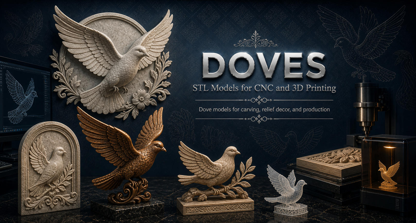 Doves 3D модели для ЧПУ