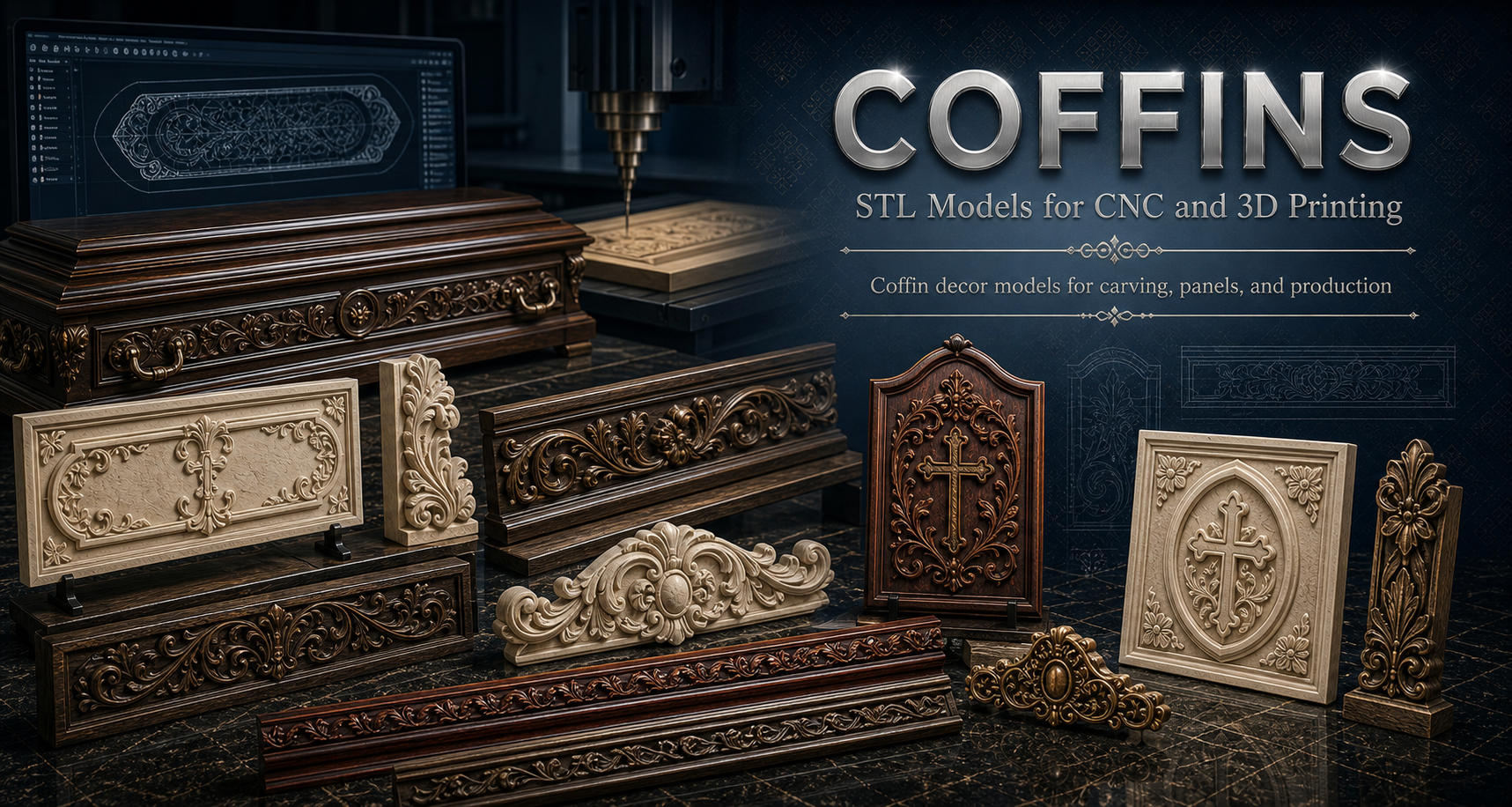 Coffins 3D модели для ЧПУ