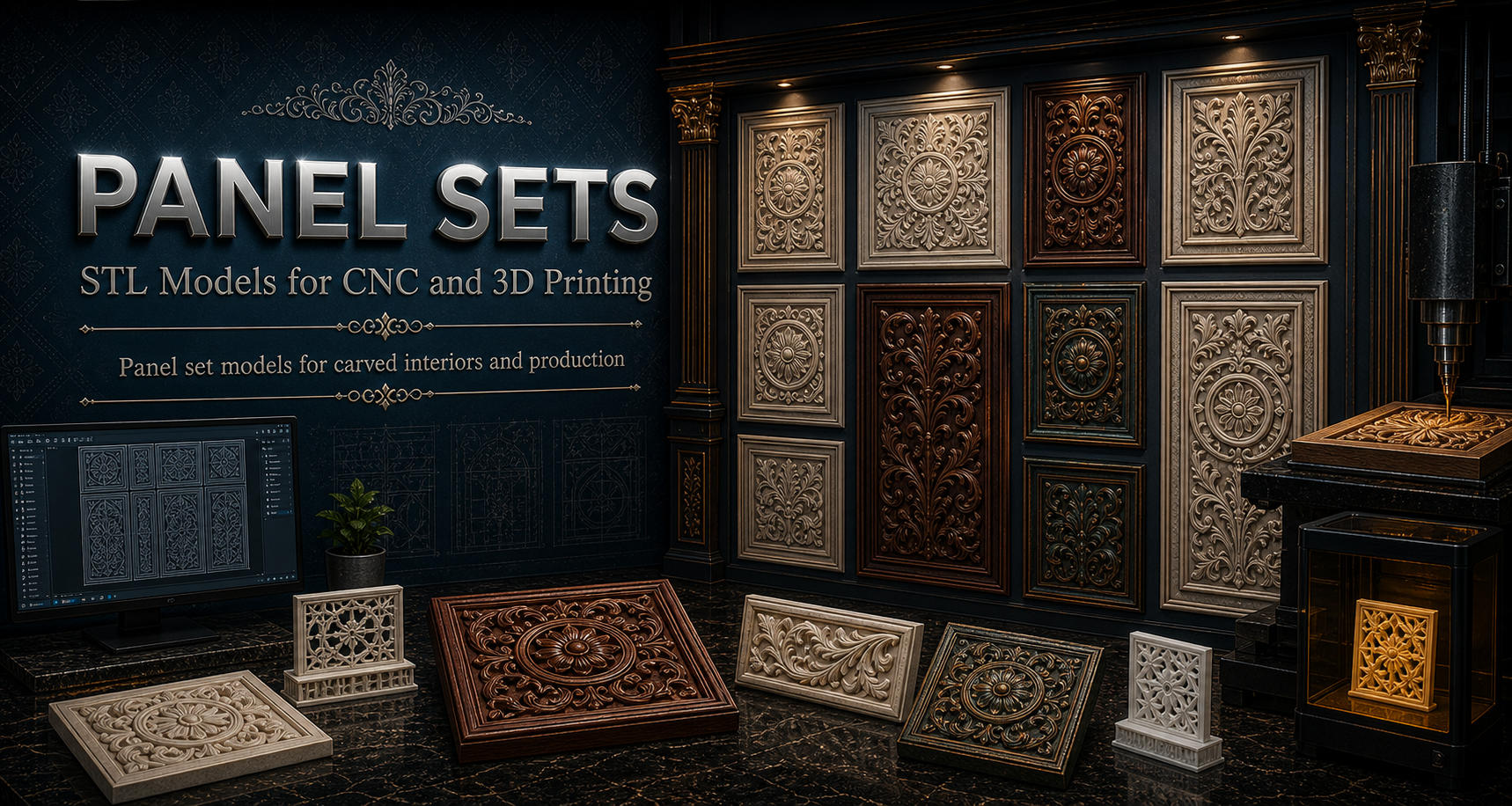 Panel Sets 3D модели для ЧПУ