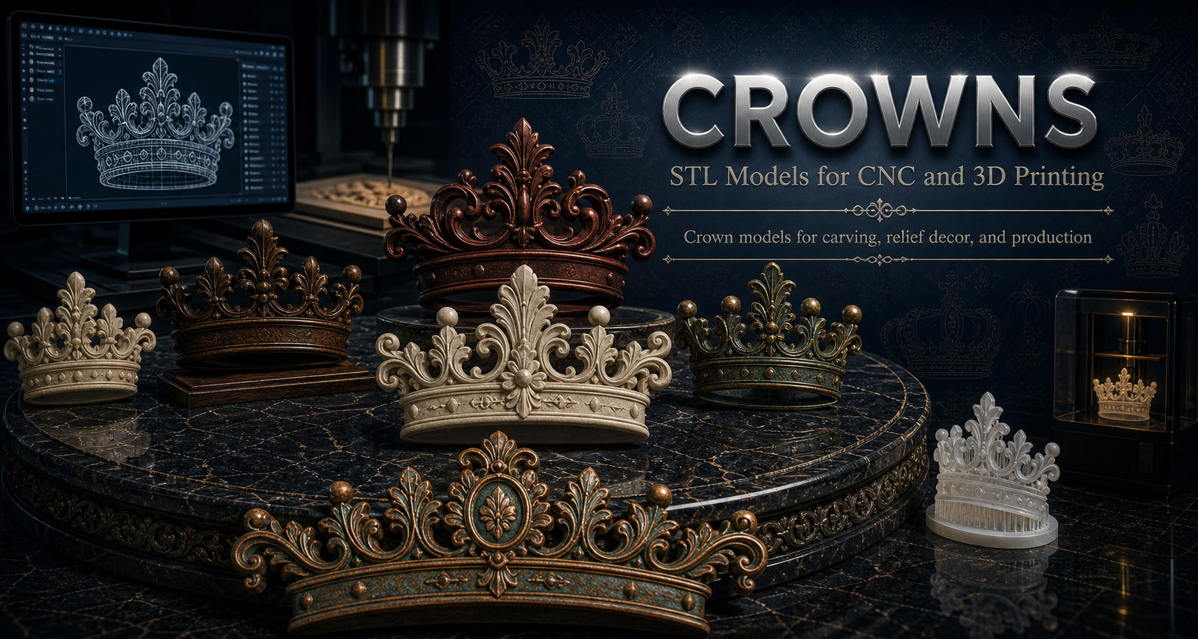 Crowns 3D модели для ЧПУ