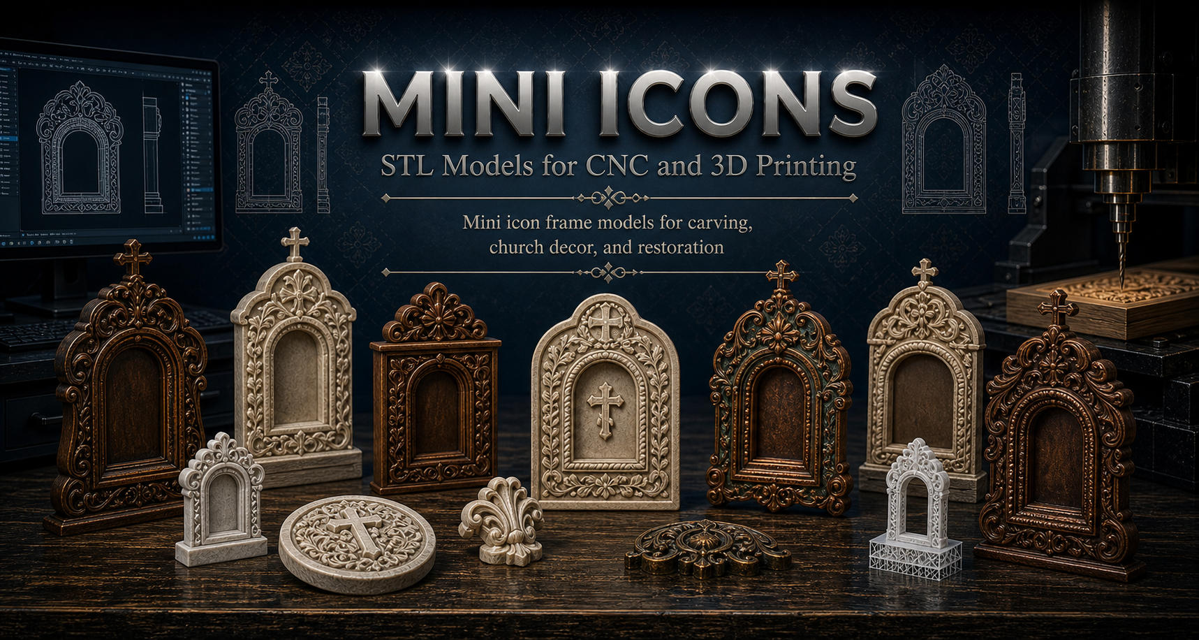 Mini icons 3D модели для ЧПУ