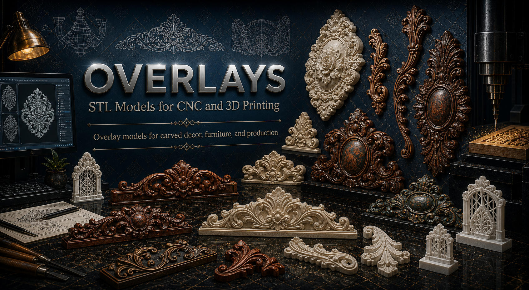 Overlays 3D модели для ЧПУ
