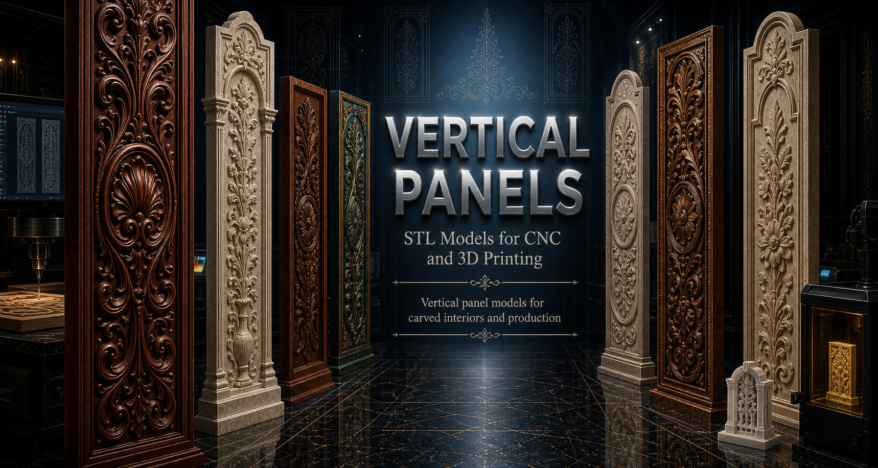 Panels vertical 3D модели для ЧПУ