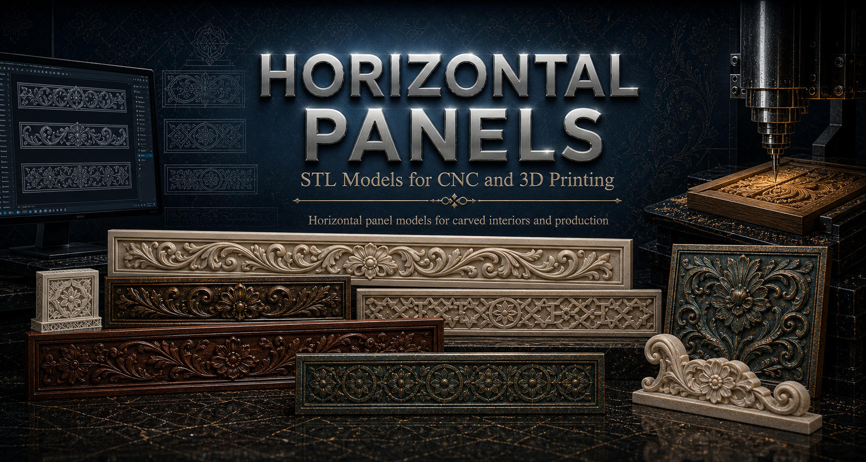 Panels horizontal 3D модели для ЧПУ