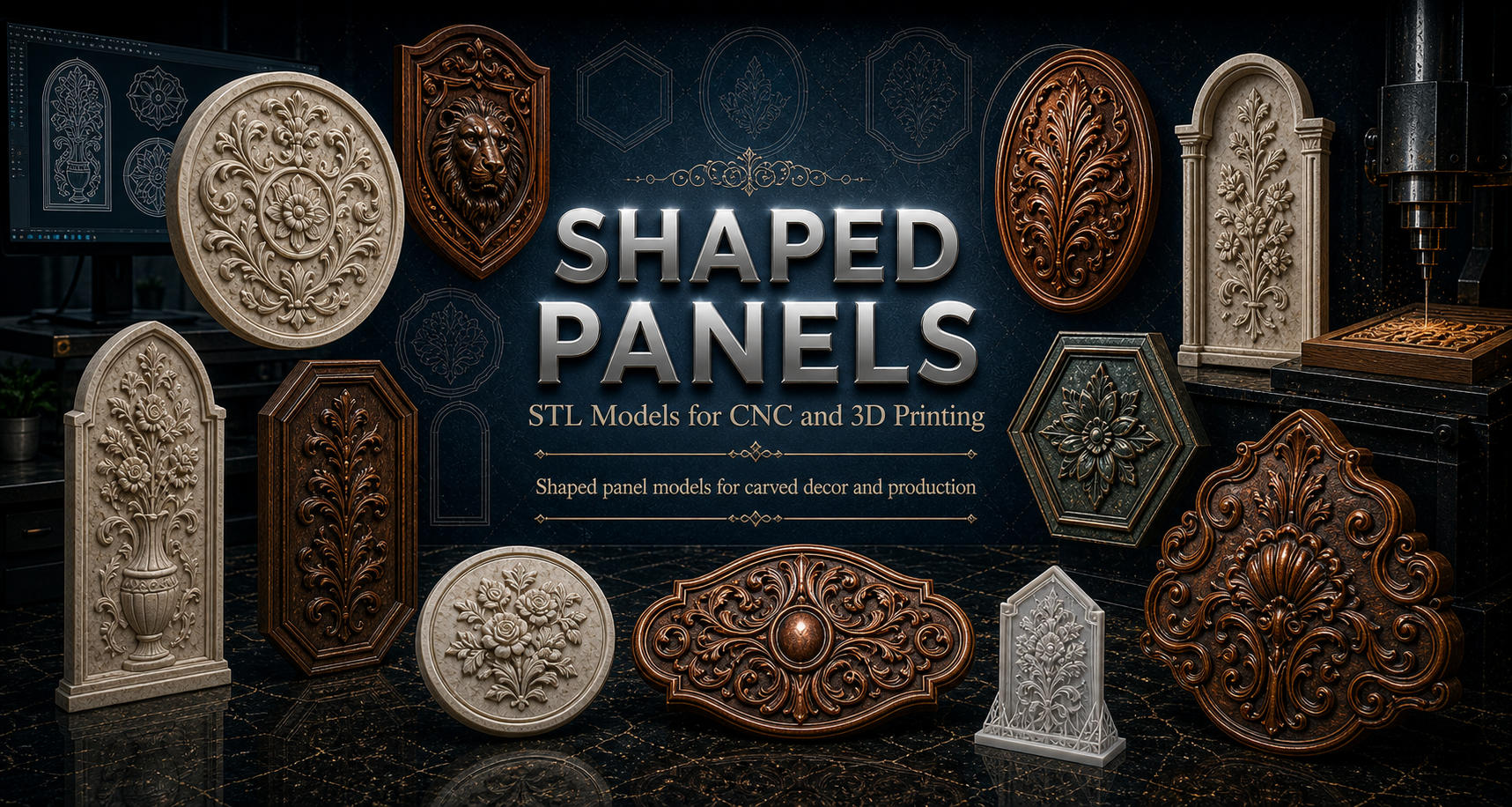 Panels of various shapes 3D модели для ЧПУ