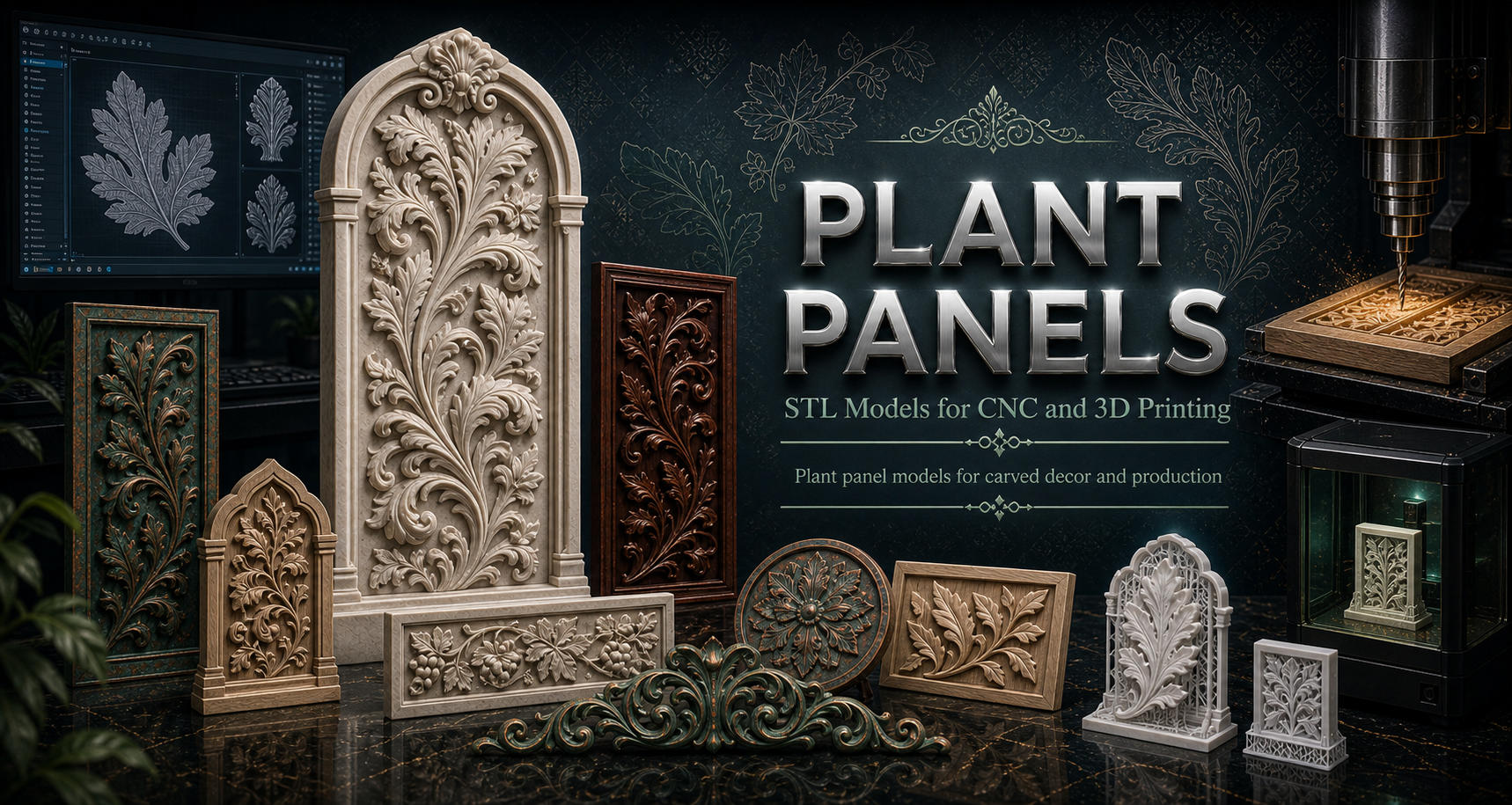 Panels vegetative 3D модели для ЧПУ