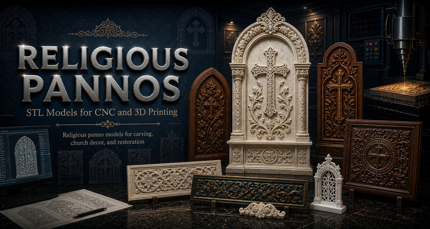 Panels religious 3D модели для ЧПУ