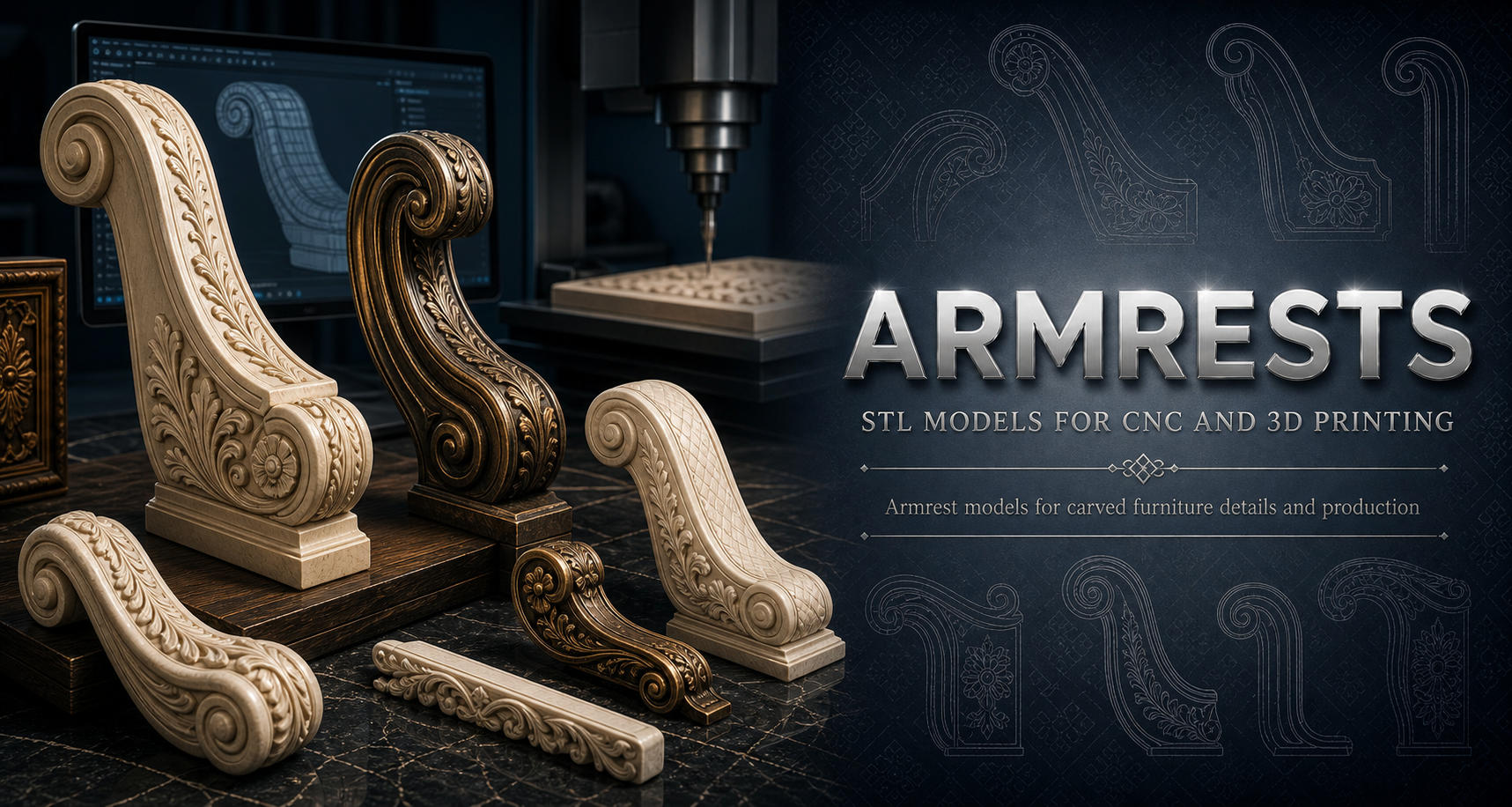 Armrests 3D модели для ЧПУ