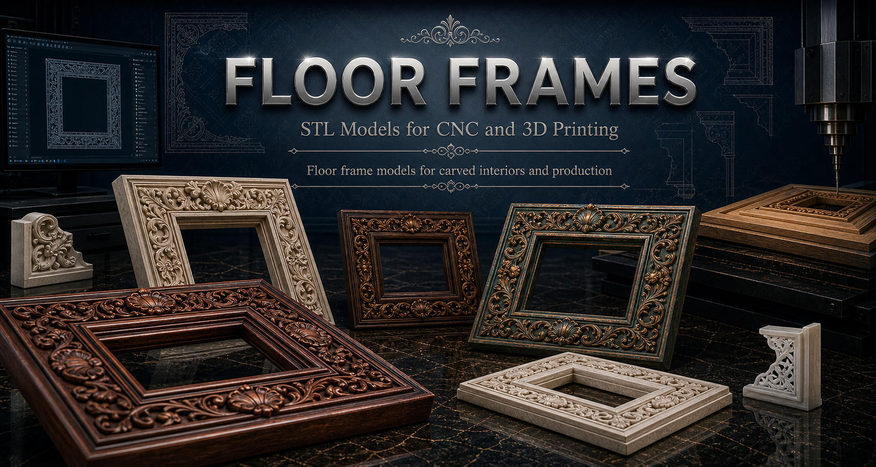 Floor Frames 3D модели для ЧПУ