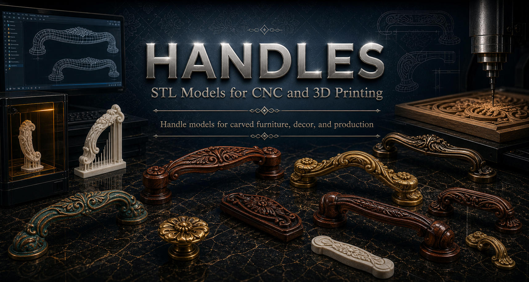 Handles 3D модели для ЧПУ