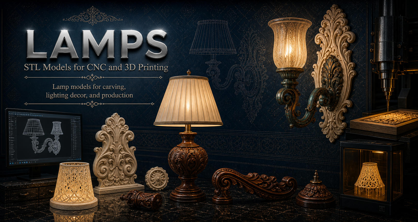 Lights 3D модели для ЧПУ