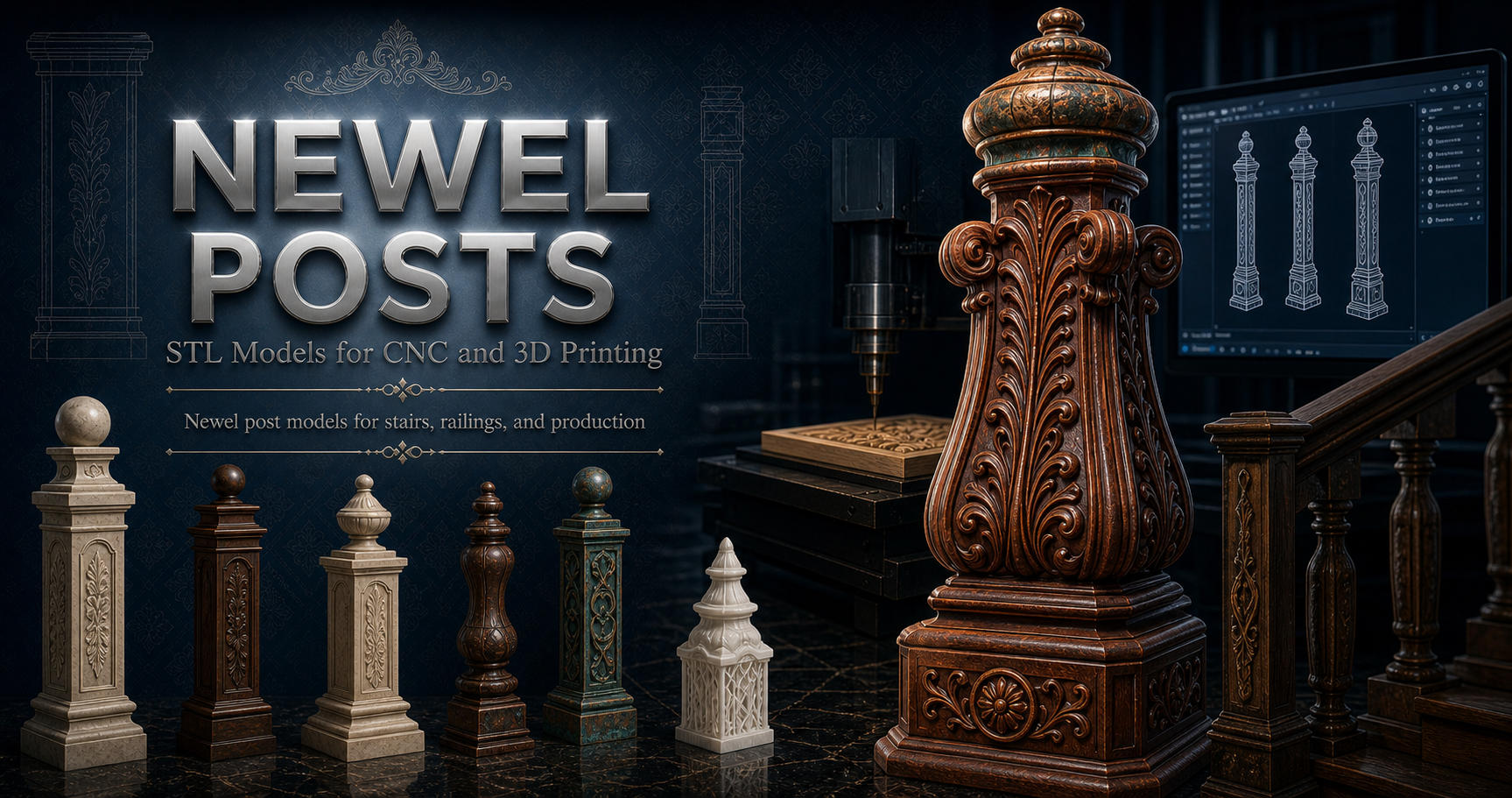 Entry Pillars 3D модели для ЧПУ
