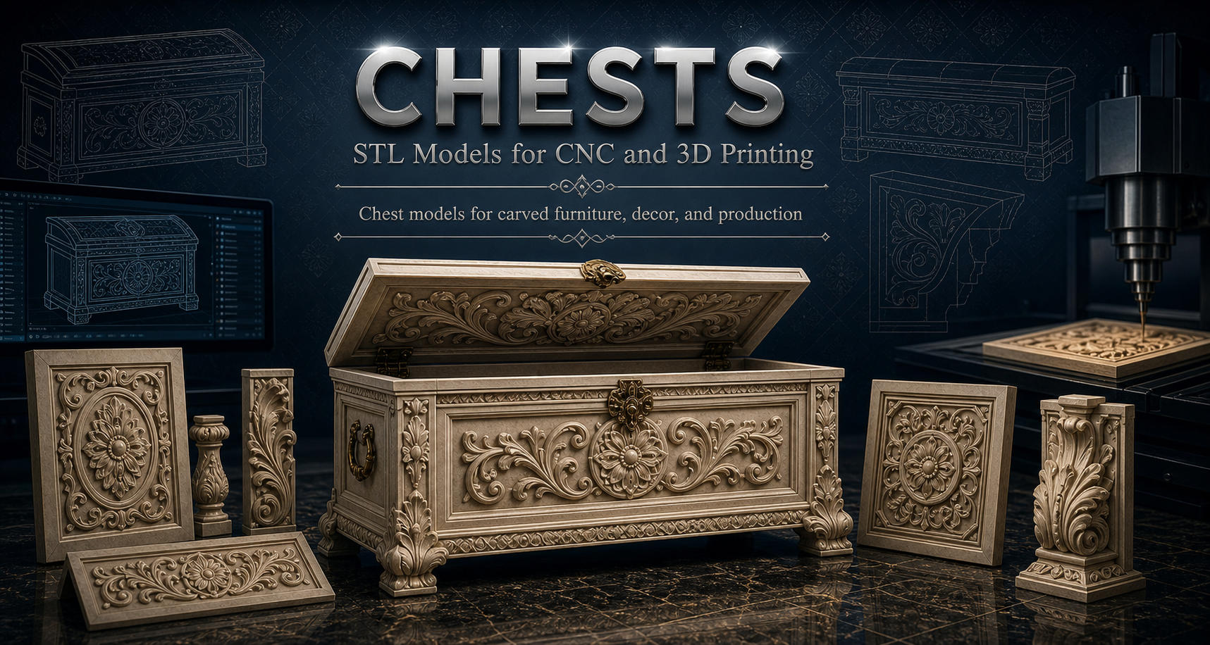 Chests 3D модели для ЧПУ