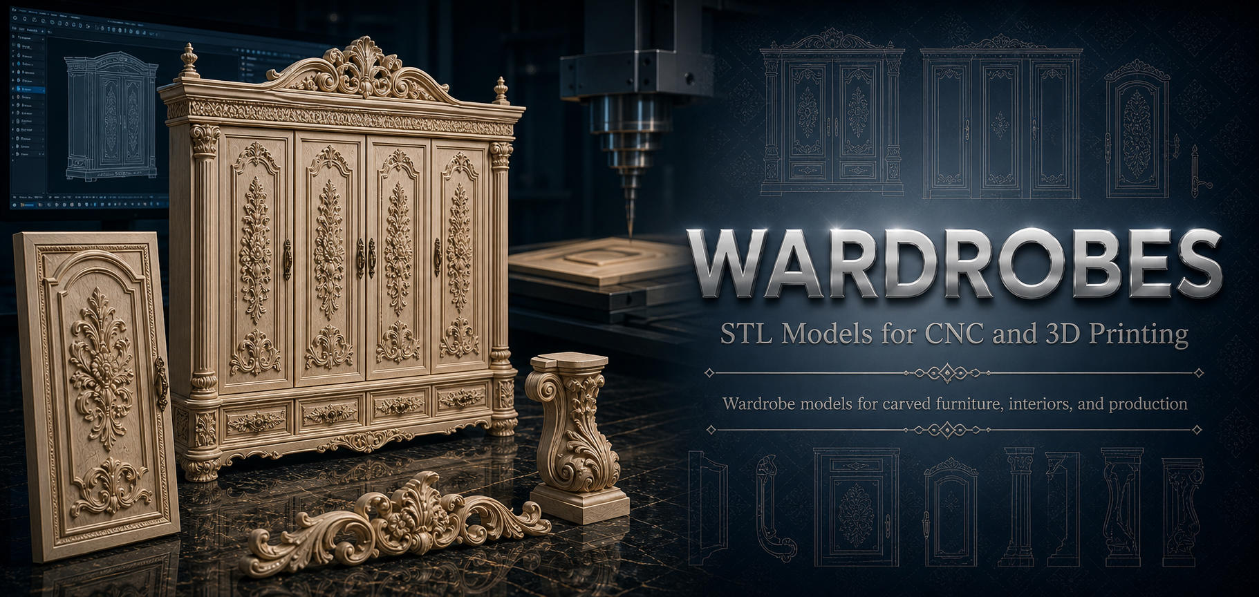 Cabinets 3D модели для ЧПУ