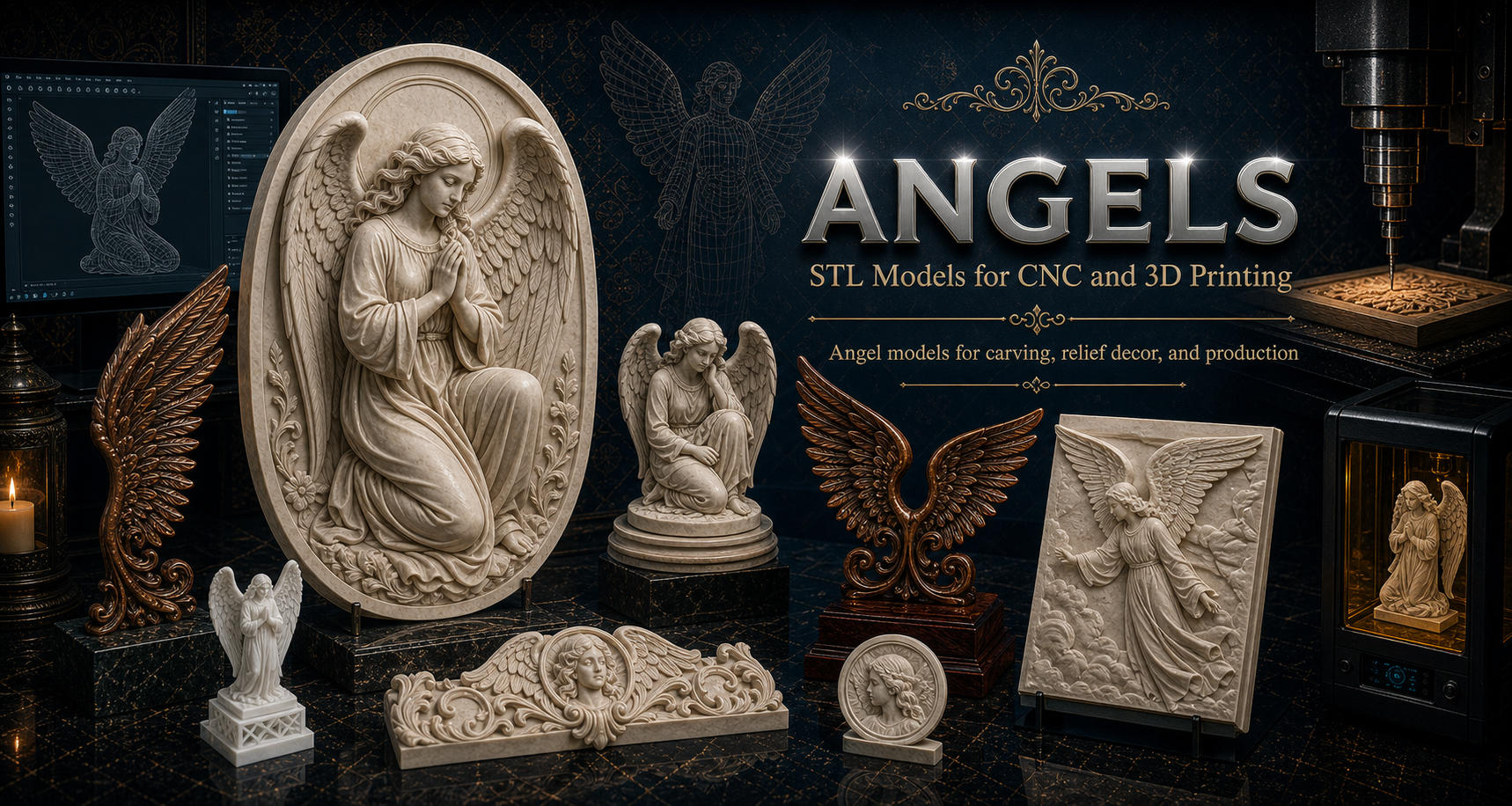 Angels 3D модели для ЧПУ