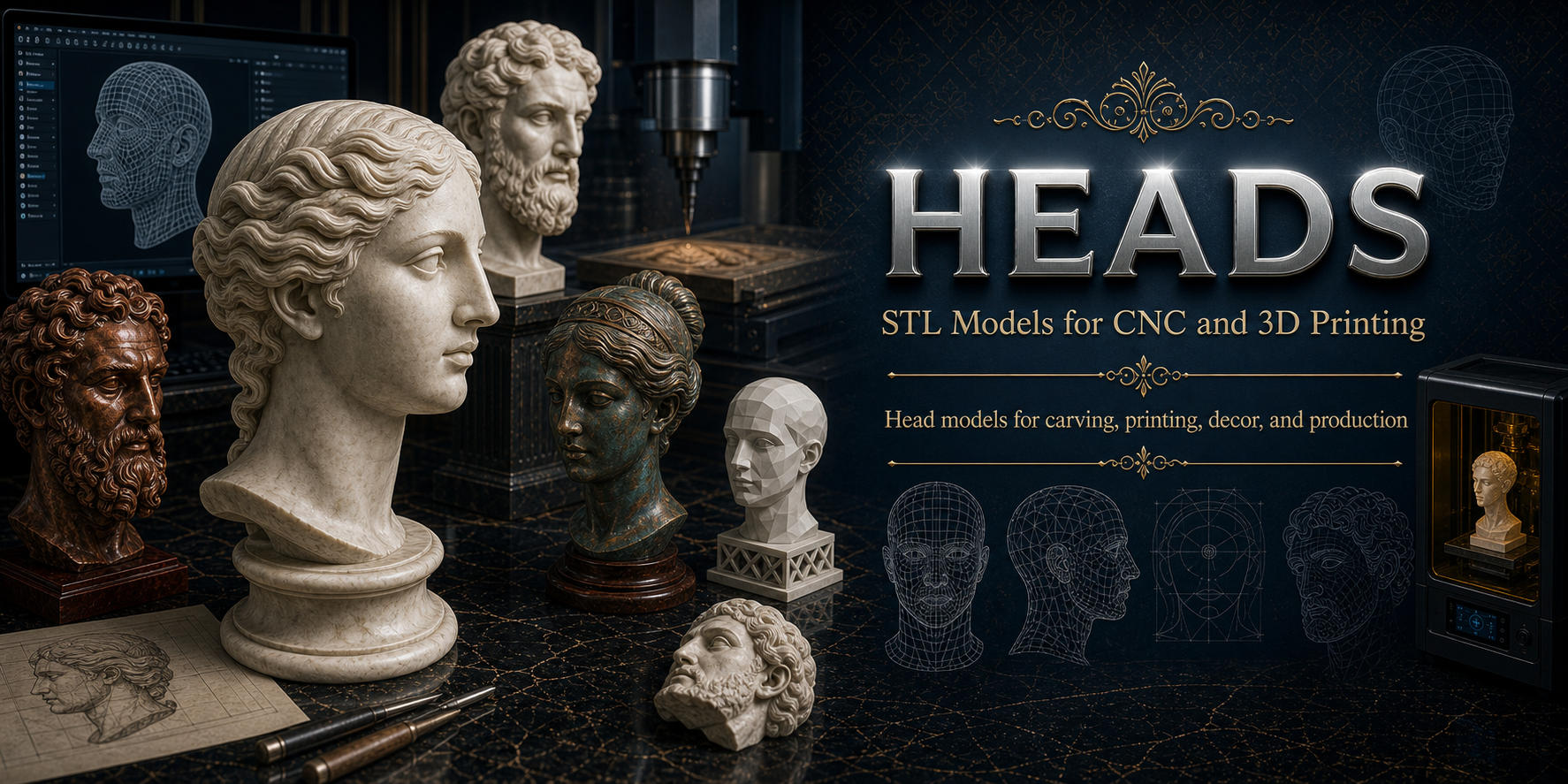 Heads 3D модели для ЧПУ