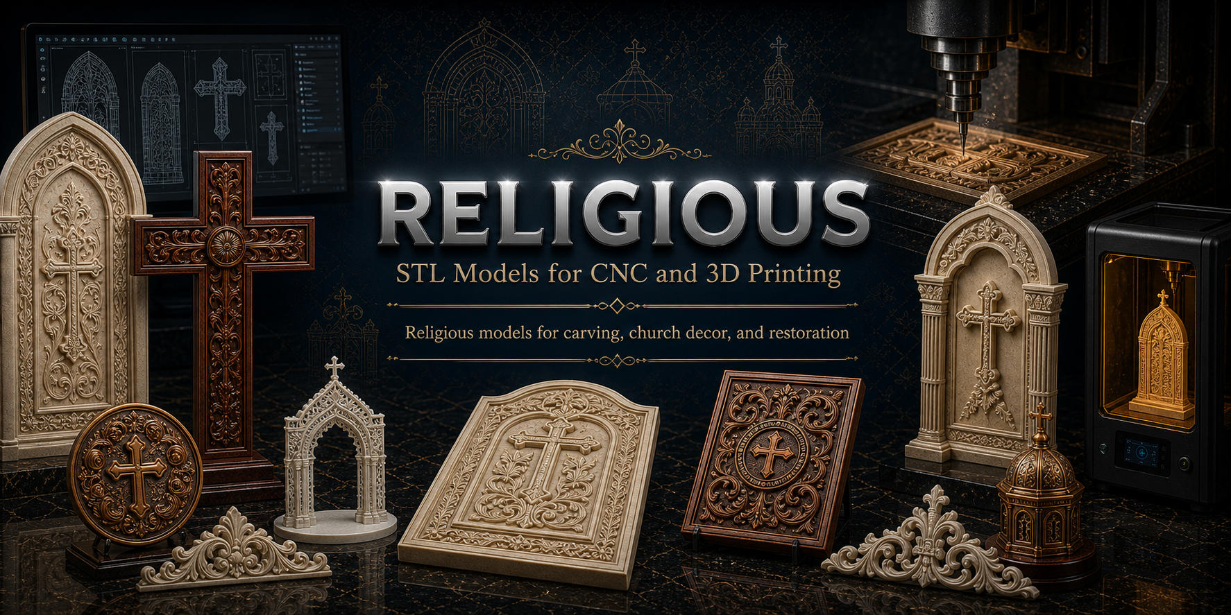 Religious 3D модели для ЧПУ