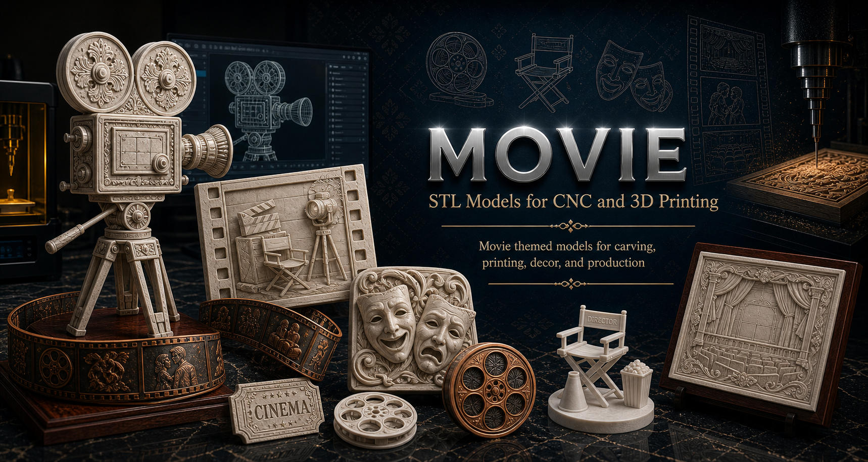 Movie 3D модели для ЧПУ