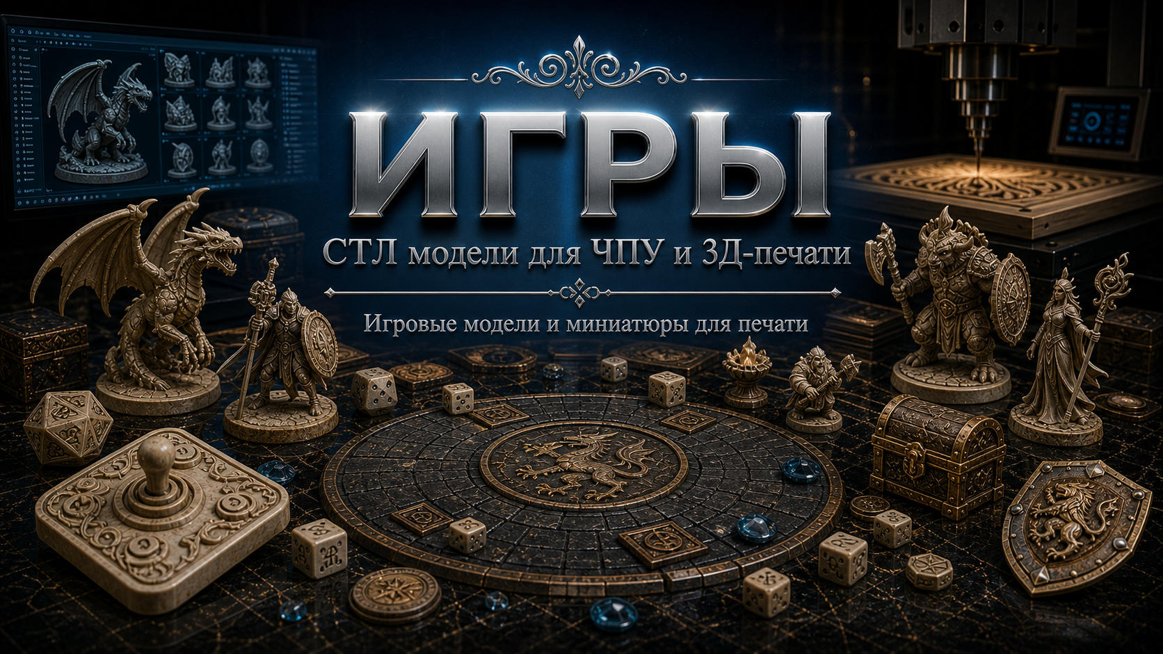 Игры 3D модели для ЧПУ