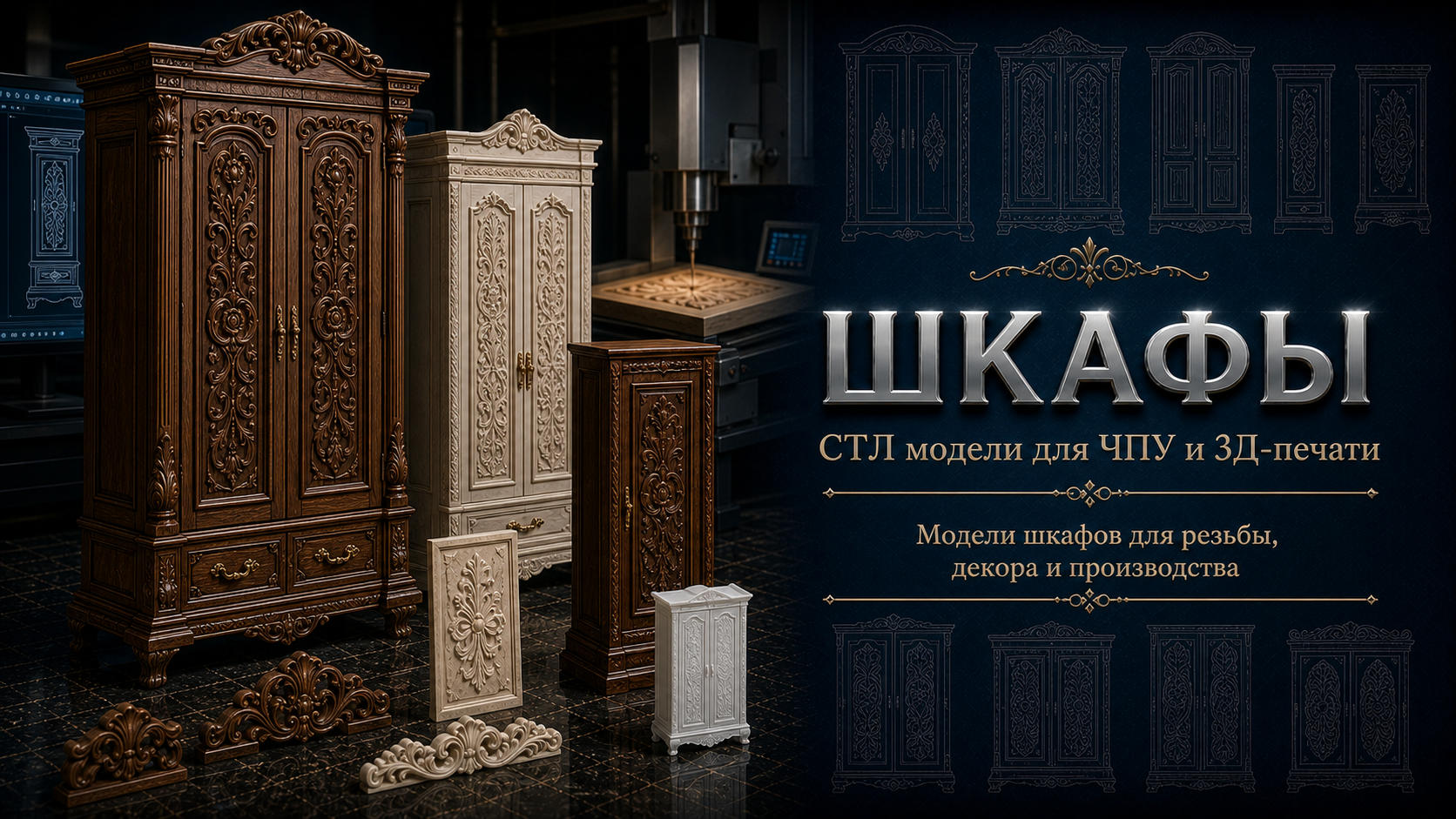 Шкафы 3D модели для ЧПУ