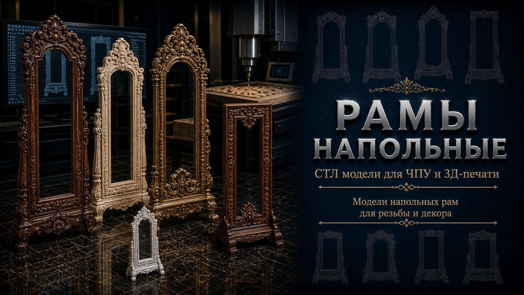 Рамы напольные 3D модели для ЧПУ