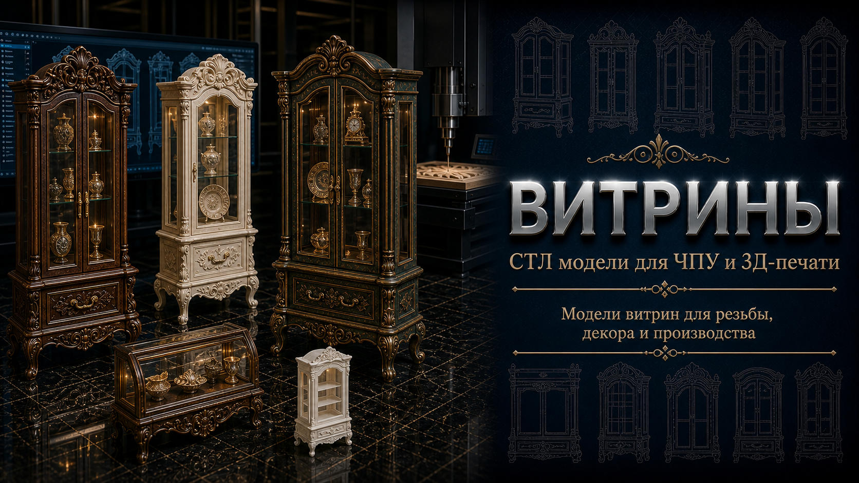 Витрины 3D модели для ЧПУ