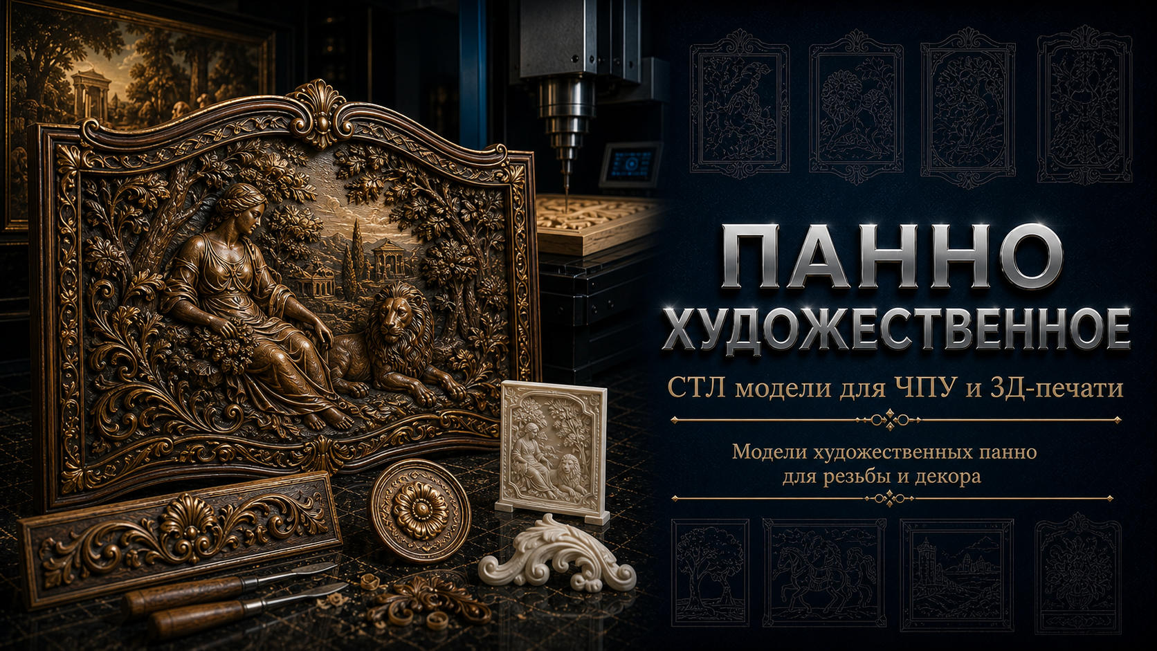 Панно художественное 3D модели для ЧПУ