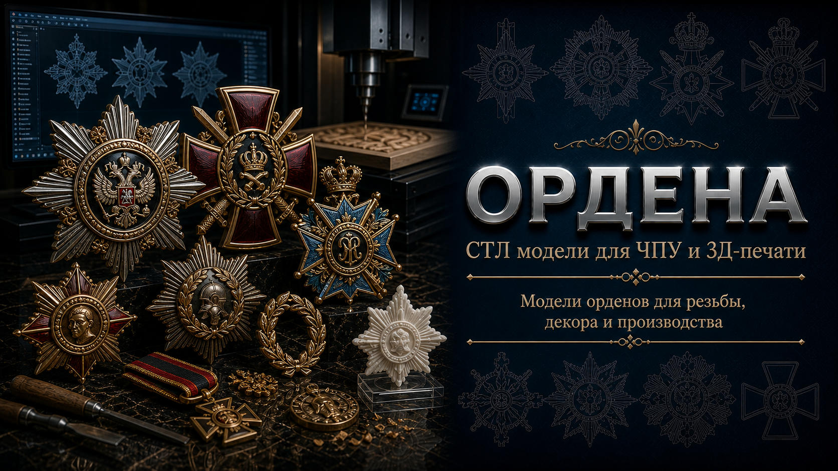 Ордена 3D модели для ЧПУ