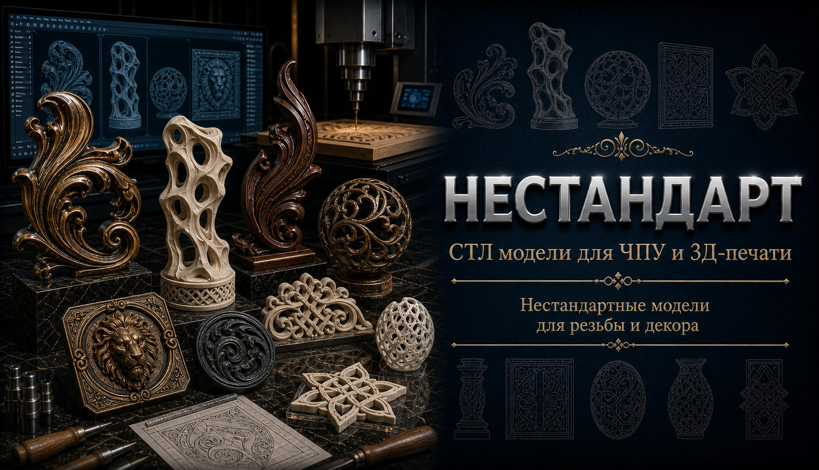Нестандарт 3D модели для ЧПУ
