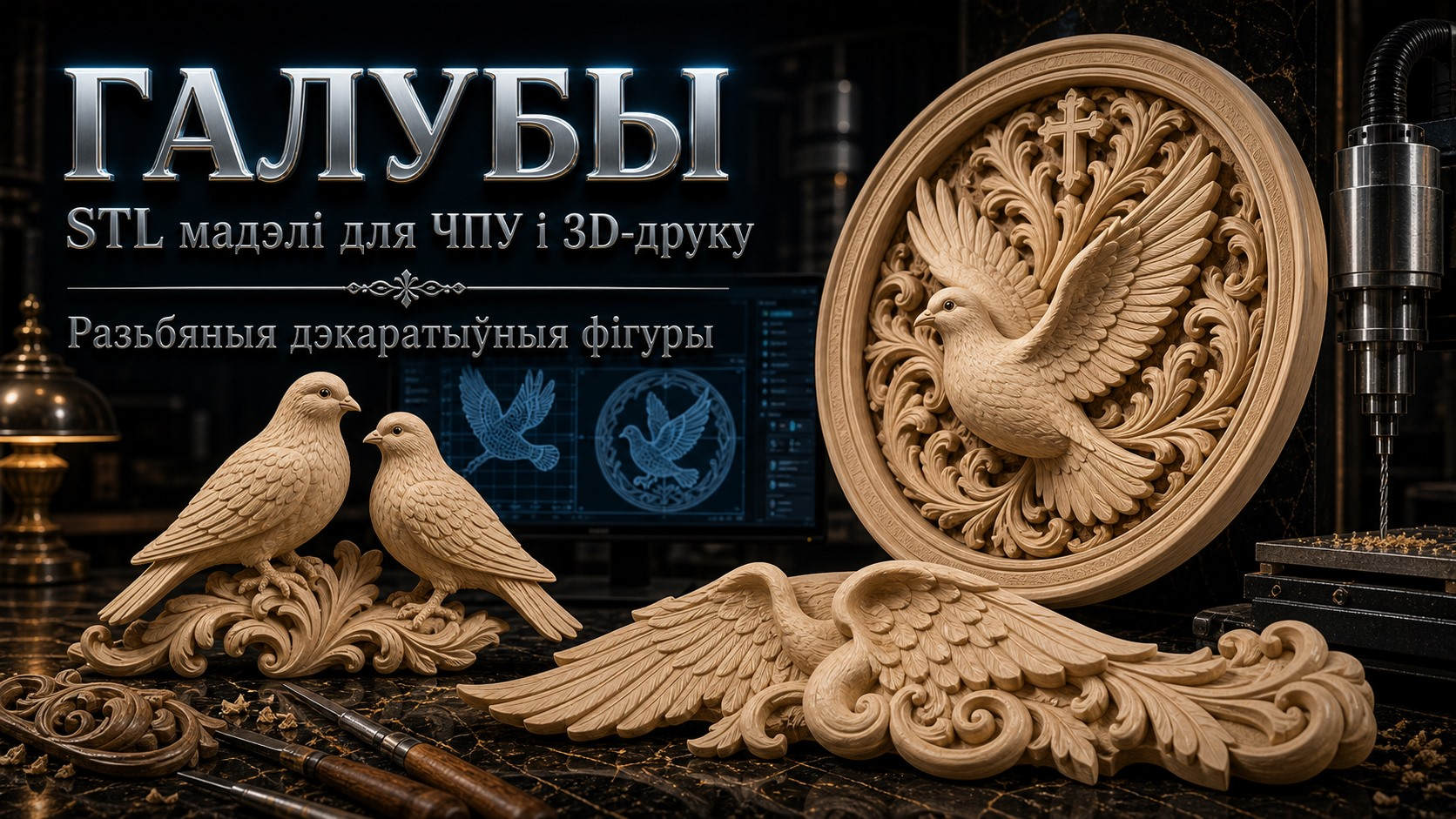 Галубы 3D модели для ЧПУ