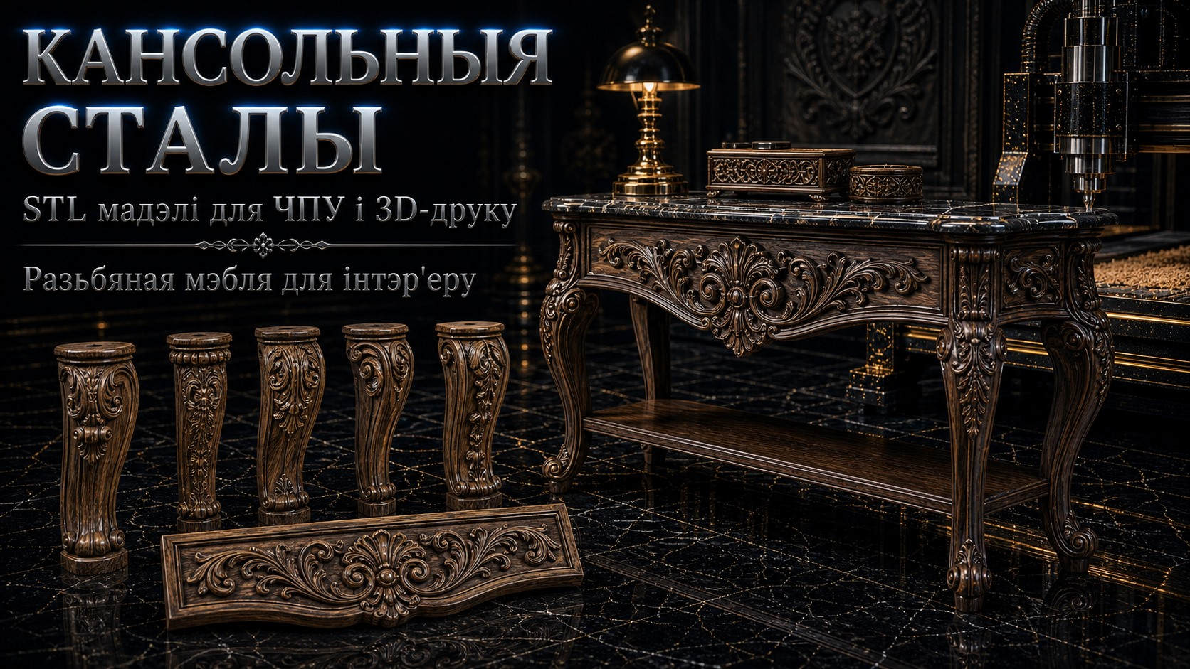 Кансольны стол 3D модели для ЧПУ