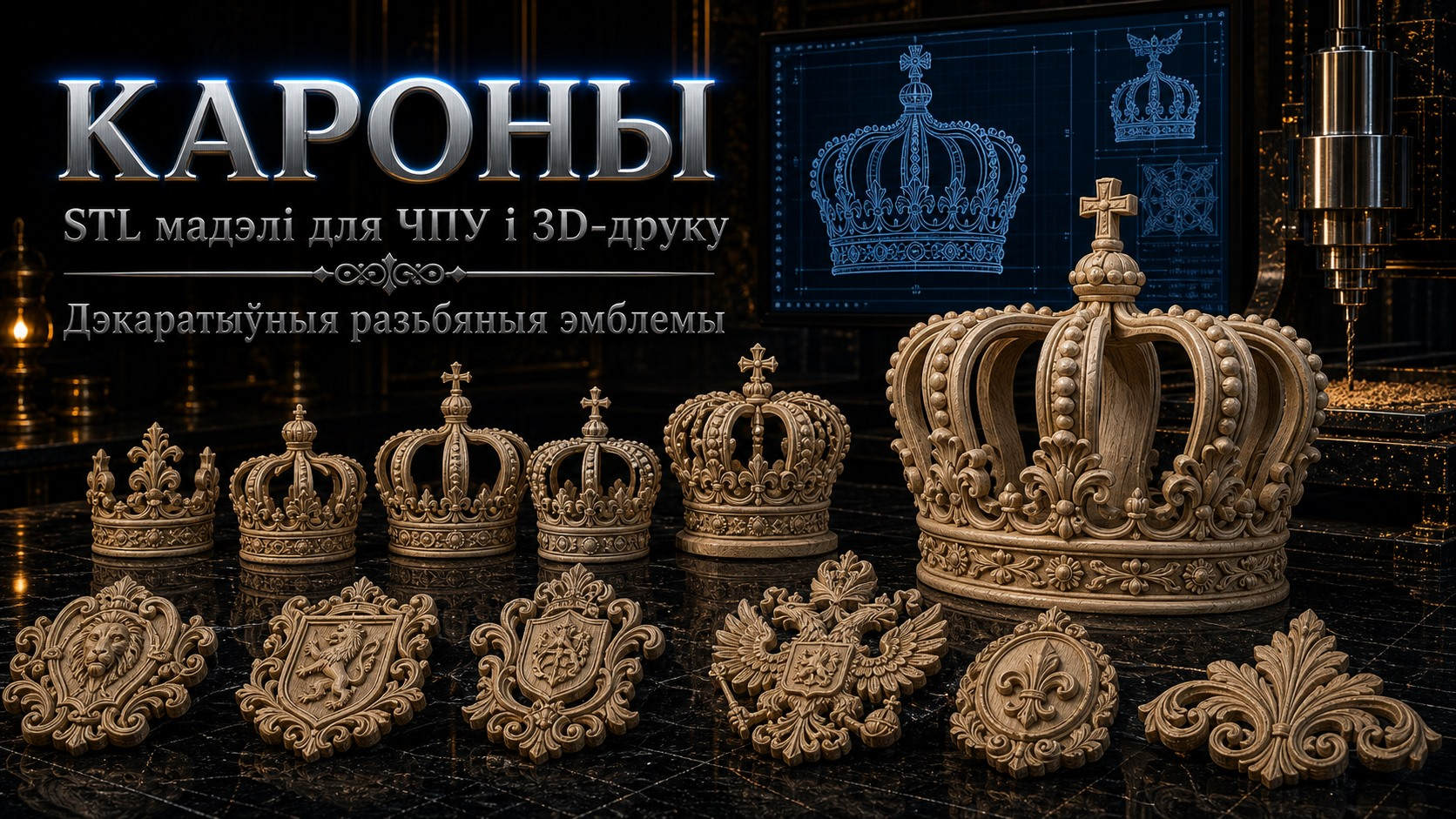 Каронкі 3D модели для ЧПУ