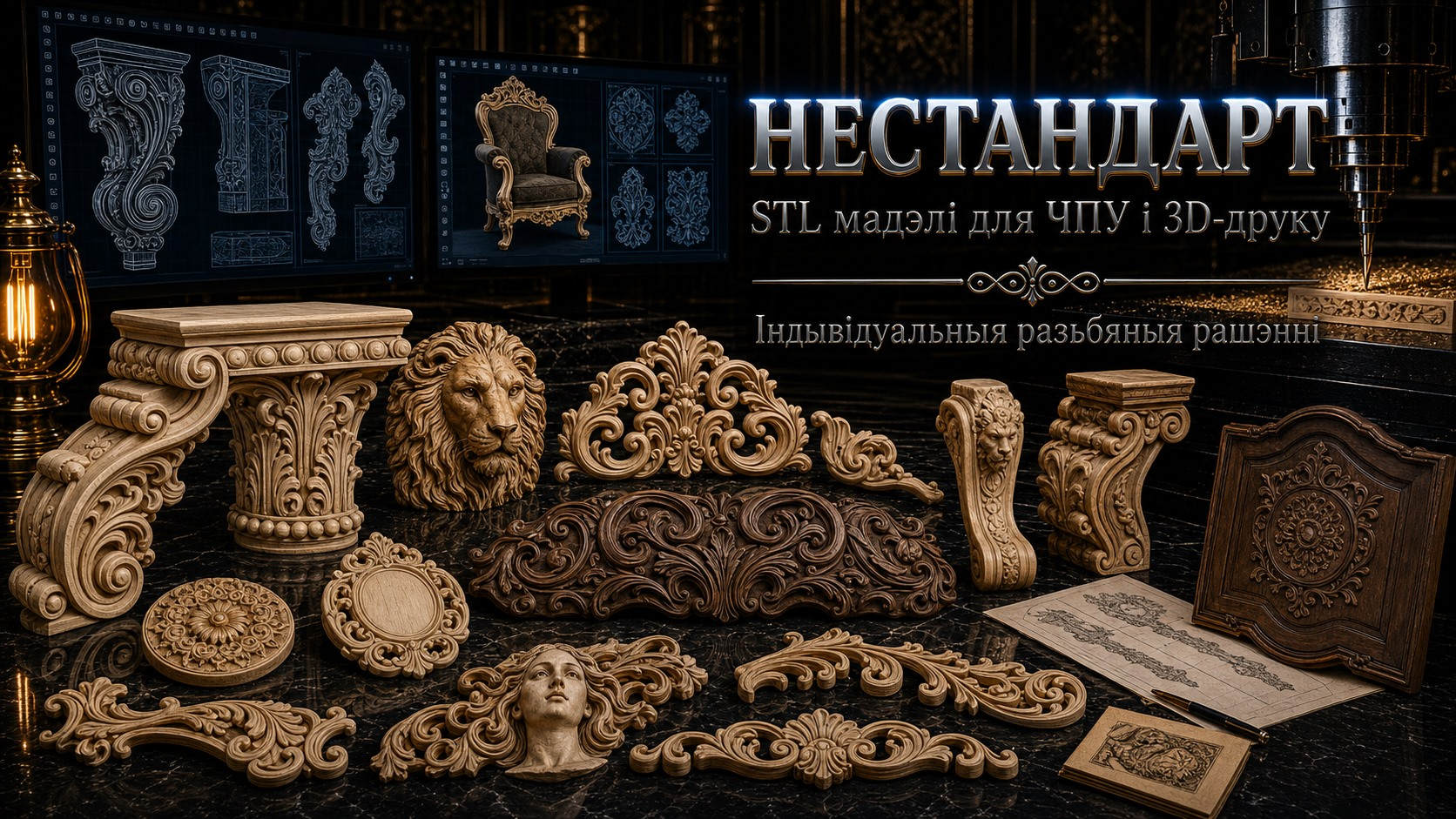 Нестандартны 3D модели для ЧПУ